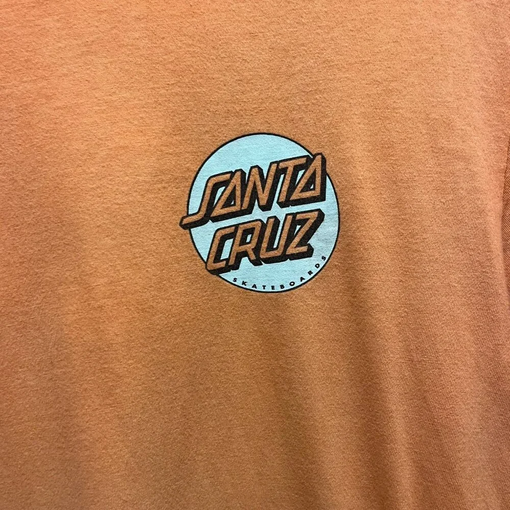 Santa Cruz Skateboards Long Sleeve T Shirt Men's Medium M Orange - Picture 3 of 6